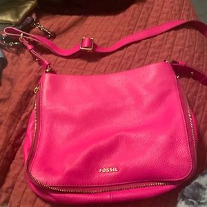 Pink fossil bag